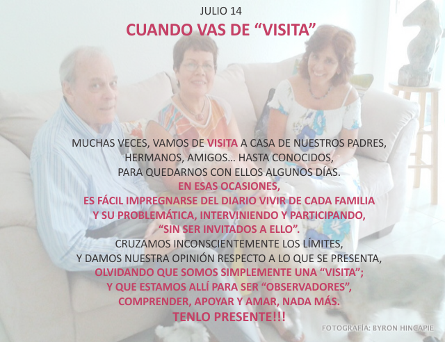 Cuando vas de visita